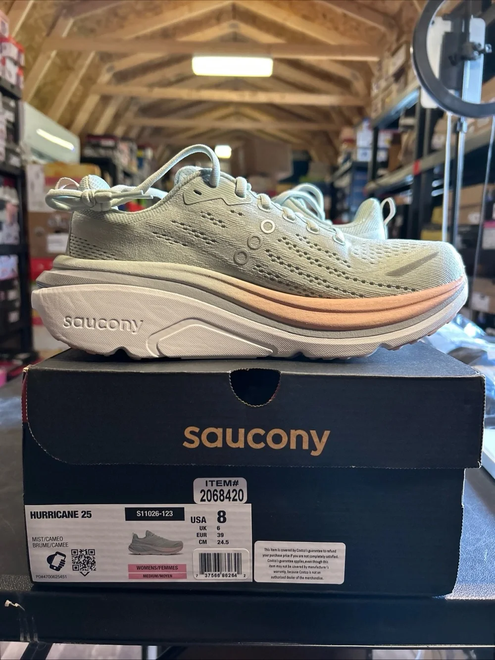 Saucony Hurricane 25 Women's Running Shoes - Mist/Cameo